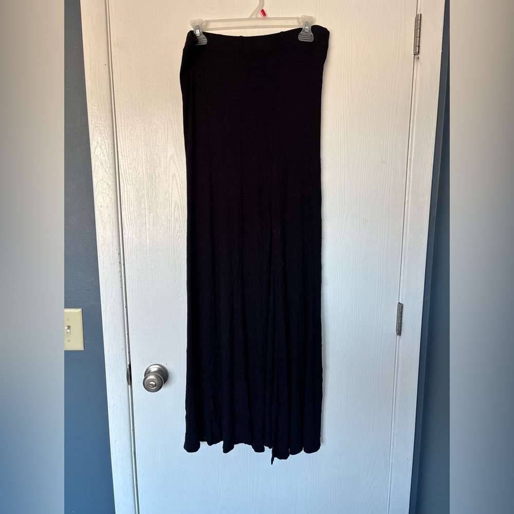 Sozy thigh slit Elegant Black Maxi Dress